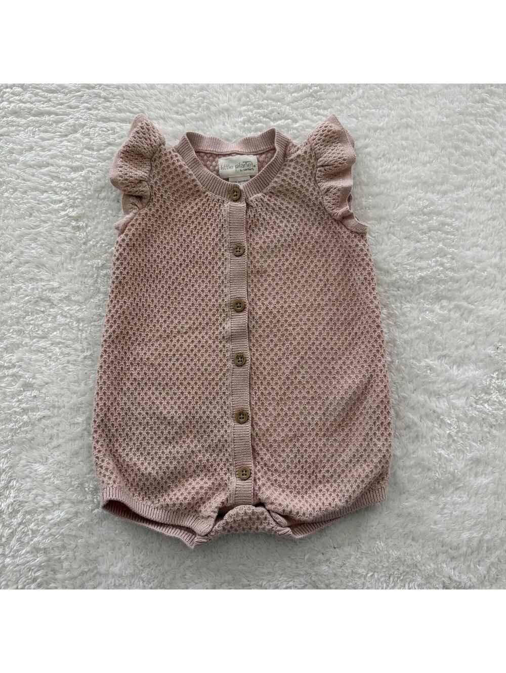 9m Pink Blush Knit Romper